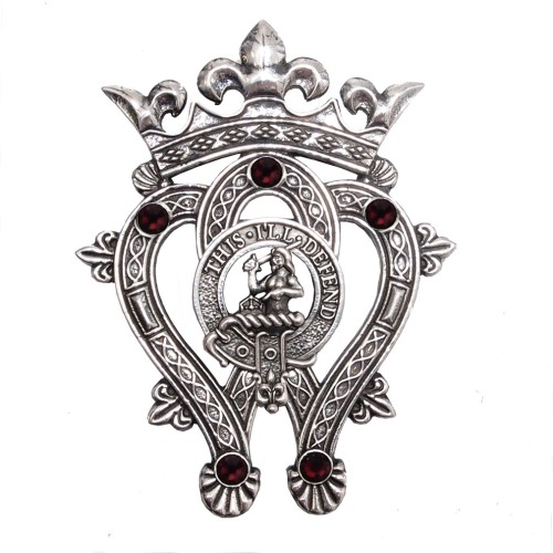 Large Scottish Clan Crest Luckenbooth Brooch